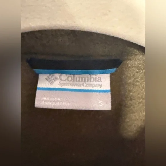 Columbia Men’s Fleece Vest Olive Green Black Size Small NWT Full Zip - Picture 6 of 9